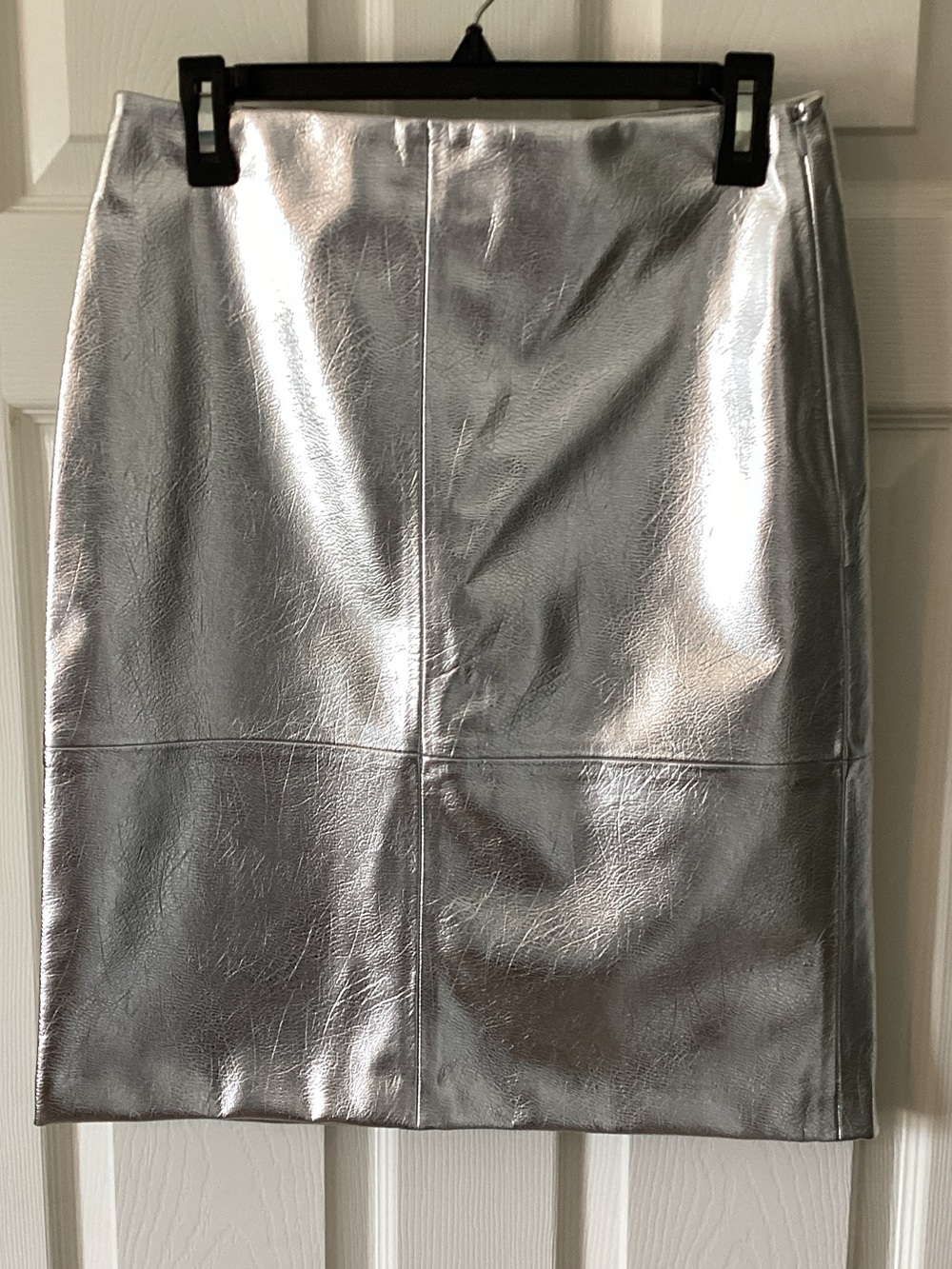 H&M Silver Metallic Pencil Skirt
